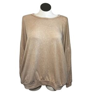 Tabulah Tan Tie Dye Washed Crewneck Sweatshirt Pullover Size L